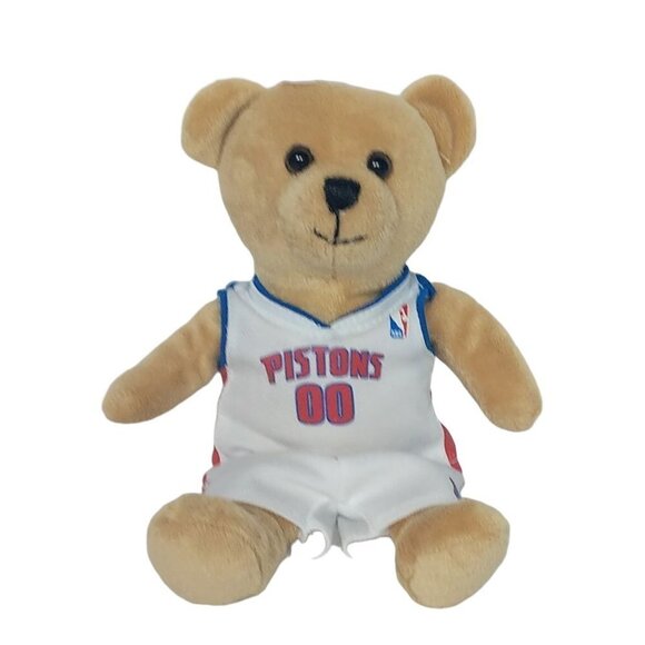 NBA Basketball Detroit Pistons Bear 00 Collectible Stuffed Animal 2006 9" - Picture 1 of 4